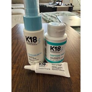 K18 Biomimetic Hairscience Travel Set Detox Shampoo AstroLift Spray Hair Mask